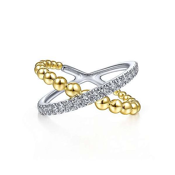 Gabriel & Co. Bujukan Yellow & White Gold Ring SVS Fine Jewelry Oceanside, NY