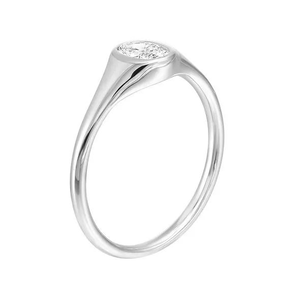 Lab Grown Oval Diamond Signet Ring Image 3 SVS Fine Jewelry Oceanside, NY