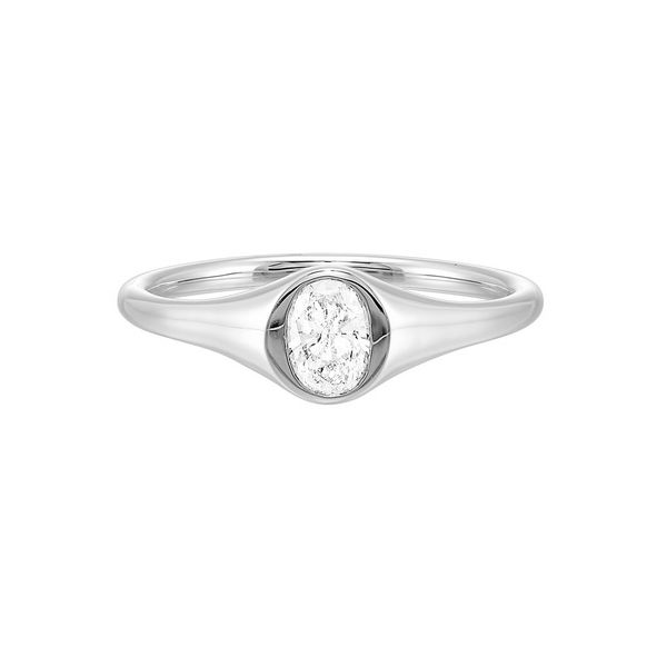 Lab Grown Oval Diamond Signet Ring, .33ctw SVS Fine Jewelry Oceanside, NY