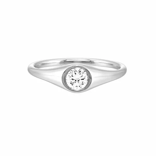 Lab Grown Round Diamond Signet Ring, .33ctw SVS Fine Jewelry Oceanside, NY