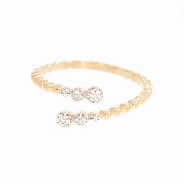 Ella Stein Beaded Connection Gold Plated Silver Ring SVS Fine Jewelry Oceanside, NY