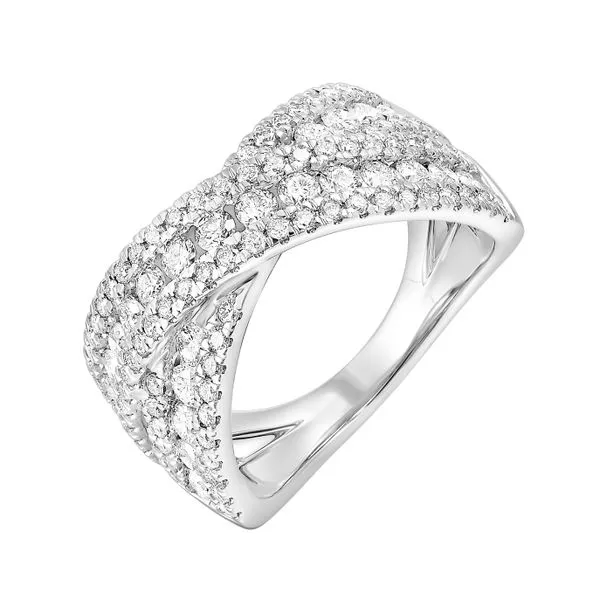 Lab Grown Diamond Crossover Ring, 1.50ctw Image 2 SVS Fine Jewelry Oceanside, NY