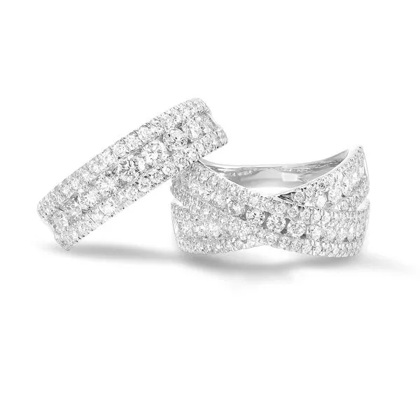 Lab Grown Diamond Crossover Ring, 1.50ctw Image 3 SVS Fine Jewelry Oceanside, NY