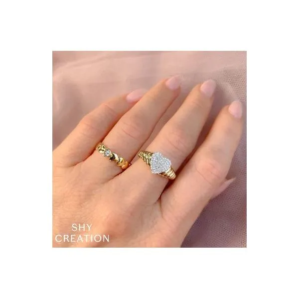 Shy Creation Yellow Gold And Diamond Ring Image 2 SVS Fine Jewelry Oceanside, NY