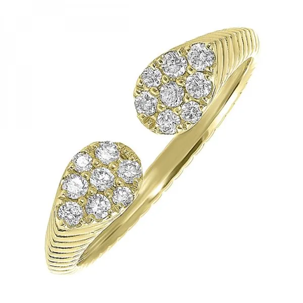 Yellow Gold Diamond Open Ring Image 4 SVS Fine Jewelry Oceanside, NY