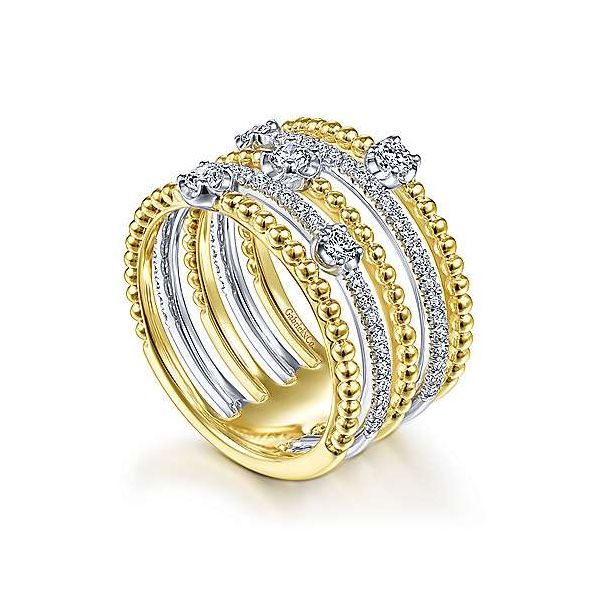 Gabriel & Co. Bujukan Yellow & White Gold Ring Image 2 SVS Fine Jewelry Oceanside, NY
