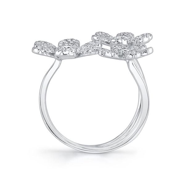 Shy Creation White Gold Diamond Flower Ring, 0.62Cttw Image 4 SVS Fine Jewelry Oceanside, NY