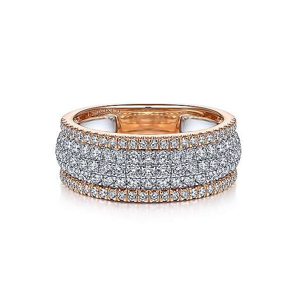 Gabriel & Co. Lusso Rose & White Gold Diamond Ring SVS Fine Jewelry Oceanside, NY