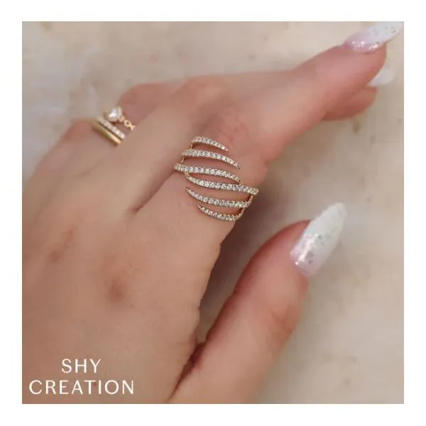 Shy Creation White Gold Diamond Ring Image 2 SVS Fine Jewelry Oceanside, NY