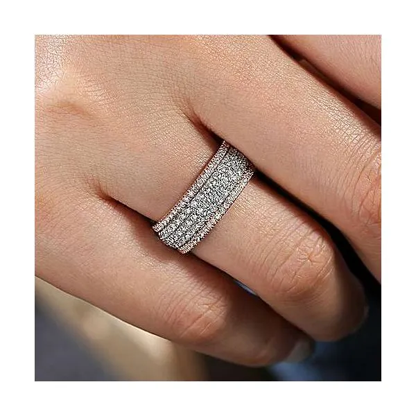 Gabriel & Co. Lusso Rose & White Gold Diamond Ring Image 3 SVS Fine Jewelry Oceanside, NY