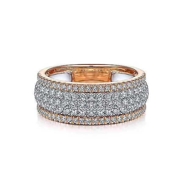 Gabriel & Co. Lusso Rose & White Gold Diamond Ring SVS Fine Jewelry Oceanside, NY