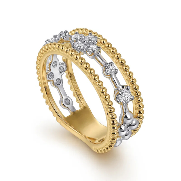 Gabriel & Co. Bujukan White & Yellow Gold Ring Image 3 SVS Fine Jewelry Oceanside, NY
