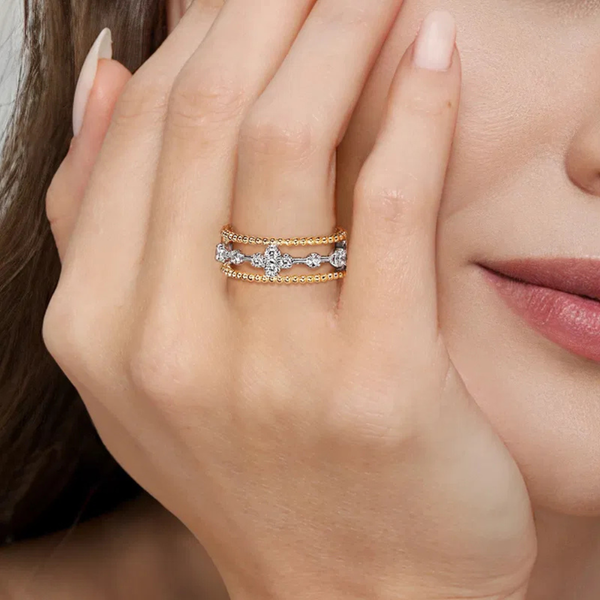 Gabriel & Co. Bujukan White & Yellow Gold Ring Image 5 SVS Fine Jewelry Oceanside, NY