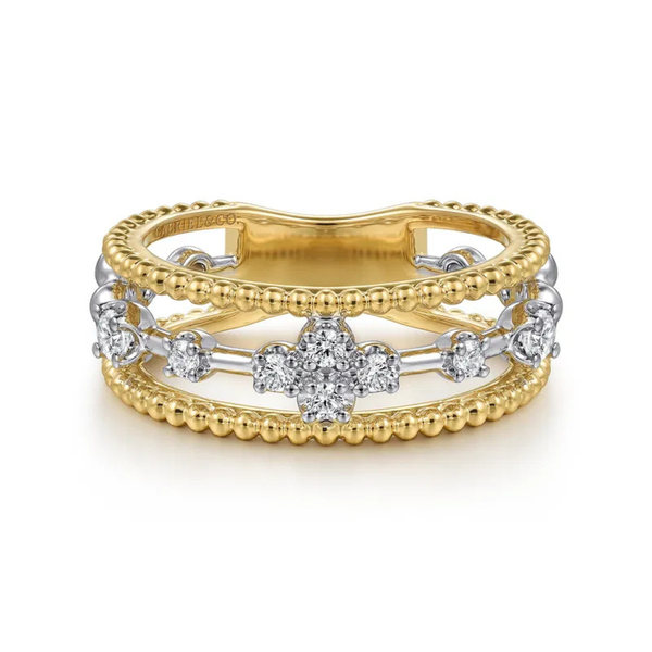 Gabriel & Co. Bujukan White & Yellow Gold Ring SVS Fine Jewelry Oceanside, NY