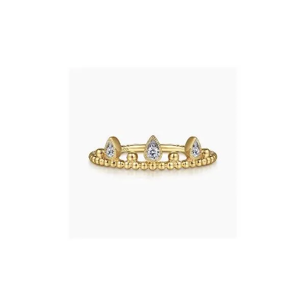 Gabriel Bujukan Yellow Gold Diamond Crown Ring SVS Fine Jewelry Oceanside, NY