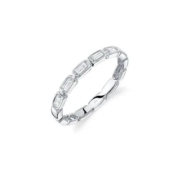 Shy Creation White Gold Diamond Baguette Band
