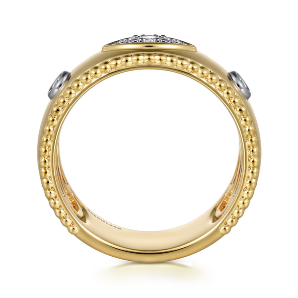 Gabriel & Co. Bujukan Yellow Gold Diamond Ring Image 2 SVS Fine Jewelry Oceanside, NY