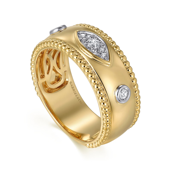 Gabriel & Co. Bujukan Yellow Gold Diamond Ring Image 3 SVS Fine Jewelry Oceanside, NY