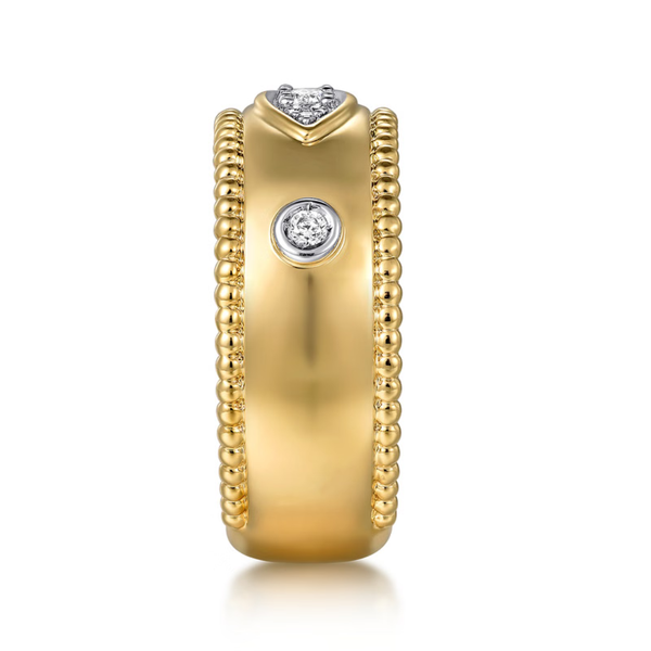Gabriel & Co. Bujukan Yellow Gold Diamond Ring Image 4 SVS Fine Jewelry Oceanside, NY