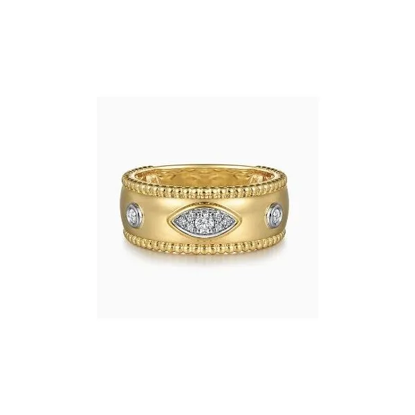 Gabriel & Co. Bujukan Yellow Gold Diamond Ring SVS Fine Jewelry Oceanside, NY