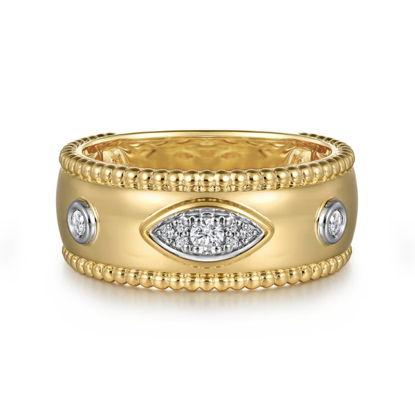 Gabriel & Co. Bujukan Yellow Gold Diamond Ring SVS Fine Jewelry Oceanside, NY