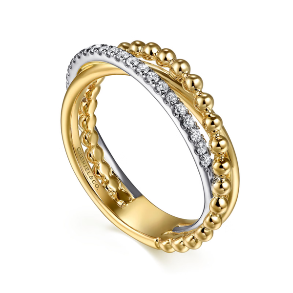 Gabriel & Co. Bujukan White & Yellow Gold Ring Image 3 SVS Fine Jewelry Oceanside, NY