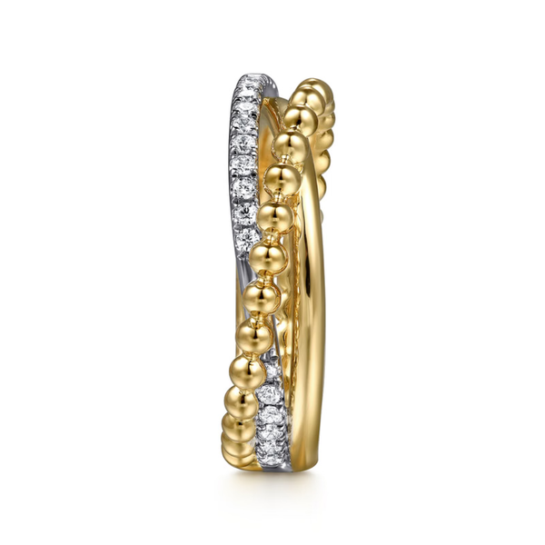 Gabriel & Co. Bujukan White & Yellow Gold Ring Image 4 SVS Fine Jewelry Oceanside, NY