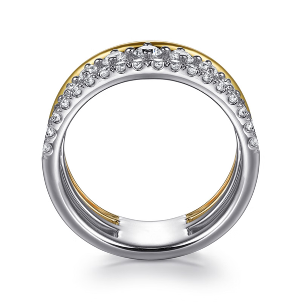 Gabriel & Co. Contemporary White & Yellow Gold Ring Image 2 SVS Fine Jewelry Oceanside, NY