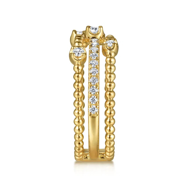 Gabriel & Co. Bujukan Yellow Gold Diamond Ring Image 4 SVS Fine Jewelry Oceanside, NY