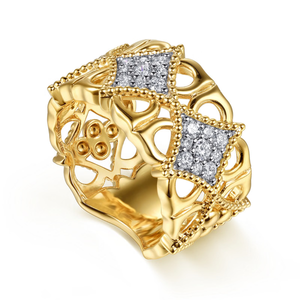 Gabriel Limited Fashion Yellow Gold Diamond Ring Image 3 SVS Fine Jewelry Oceanside, NY