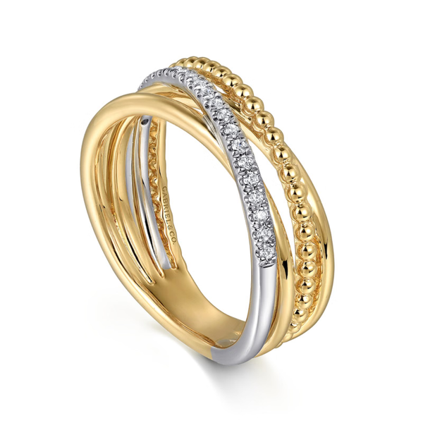 Gabriel & Co. Bujukan White & Yellow Gold Ring Image 3 SVS Fine Jewelry Oceanside, NY