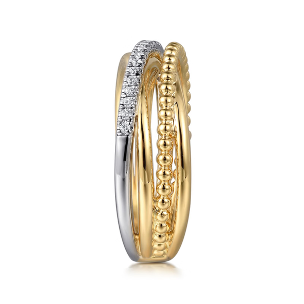 Gabriel & Co. Bujukan White & Yellow Gold Ring Image 4 SVS Fine Jewelry Oceanside, NY