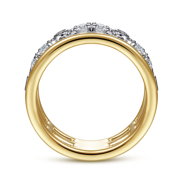 Gabriel & Co. Contemporary White & Yellow Gold Ring Image 2 SVS Fine Jewelry Oceanside, NY