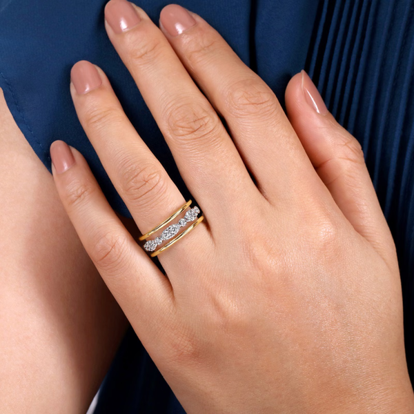 Gabriel & Co. Contemporary White & Yellow Gold Ring Image 5 SVS Fine Jewelry Oceanside, NY