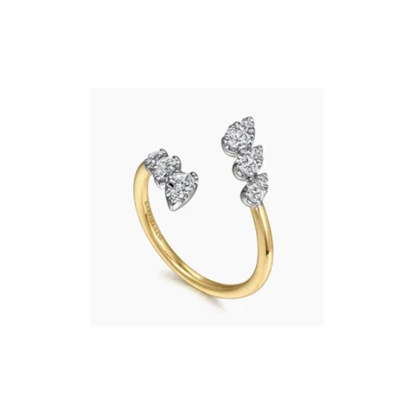 Gabriel & Co. Contemporary White & Yellow Gold Ring SVS Fine Jewelry Oceanside, NY