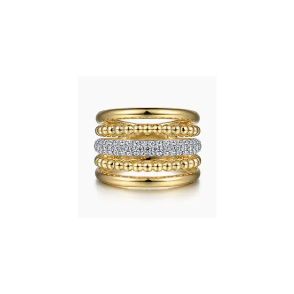 Gabriel & Co. Bujukan Yellow Gold Diamond Ring SVS Fine Jewelry Oceanside, NY