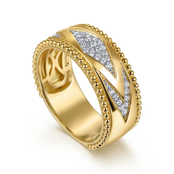 Gabriel & Co. Bujukan Yellow Gold Diamond Ring Image 3 SVS Fine Jewelry Oceanside, NY