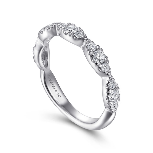 Gabriel & Co. Stackable White Gold Diamond Ring Image 3 SVS Fine Jewelry Oceanside, NY
