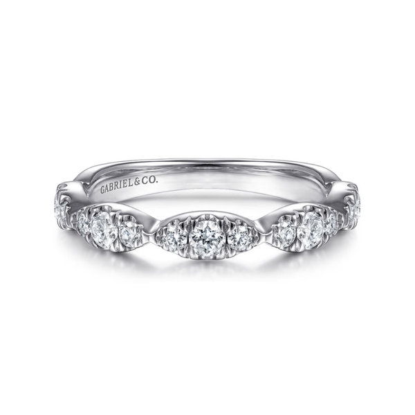 Gabriel & Co. Stackable White Gold Diamond Ring SVS Fine Jewelry Oceanside, NY