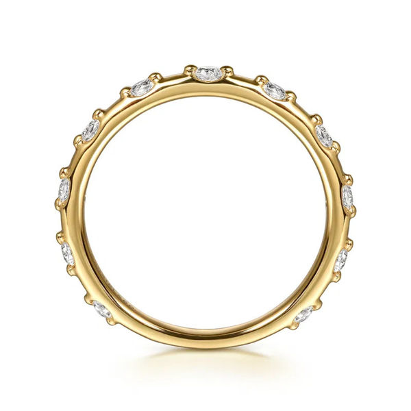 Gabriel & Co. Contemporary Yellow Gold Diamond Ring Image 2 SVS Fine Jewelry Oceanside, NY