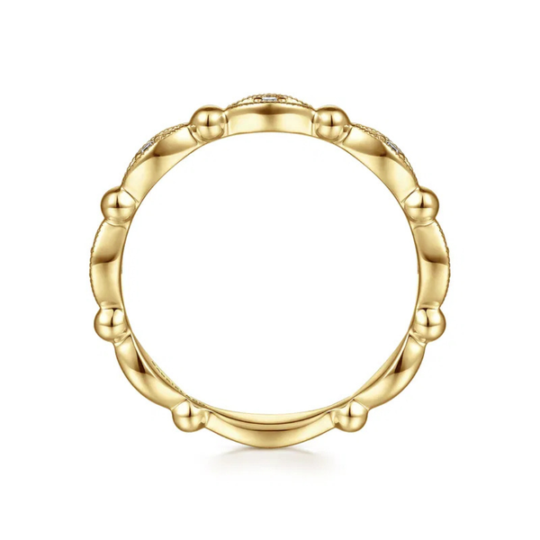 Gabriel & Co. Yellow Gold Bujukan Marquise Station Diamond Ring Image 2 SVS Fine Jewelry Oceanside, NY