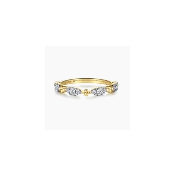 Gabriel & Co. Stackable Yellow Gold Diamond Ring SVS Fine Jewelry Oceanside, NY