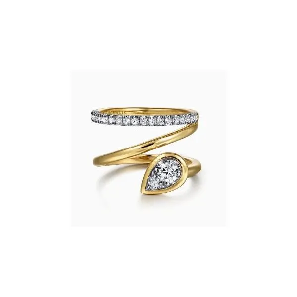 Gabriel & Co. Contemporary Yellow & White Gold Ring SVS Fine Jewelry Oceanside, NY