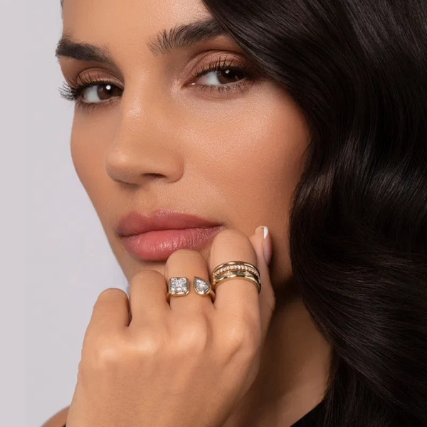 Gabriel & Co. Contemporary Yellow Gold Diamond Ring Image 5 SVS Fine Jewelry Oceanside, NY