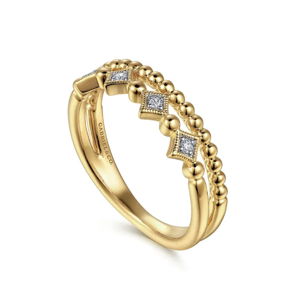 Gabriel & Co. Bujukan Yellow Gold Diamond Ring Image 3 SVS Fine Jewelry Oceanside, NY