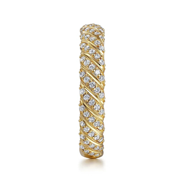 Gabriel & Co. Stackable Yellow Gold Diamond Ring Image 4 SVS Fine Jewelry Oceanside, NY