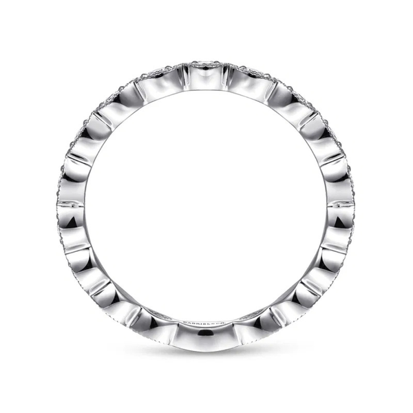 Gabriel & Co. Stackable White Gold Diamond Ring Image 2 SVS Fine Jewelry Oceanside, NY