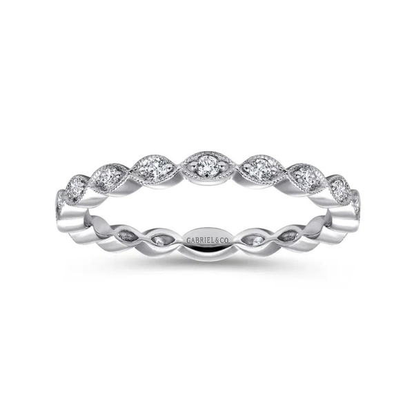 Gabriel & Co. Stackable White Gold Diamond Ring Image 4 SVS Fine Jewelry Oceanside, NY