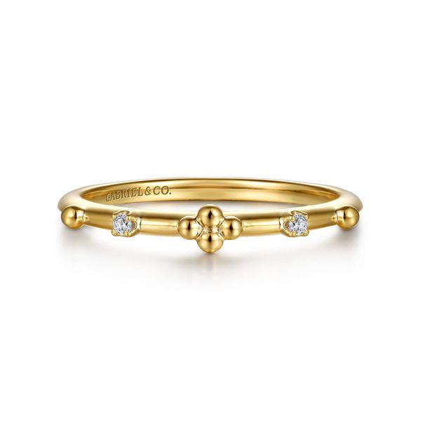 Gabriel Bujukan Yellow Gold Diamond Stackable Ring SVS Fine Jewelry Oceanside, NY
