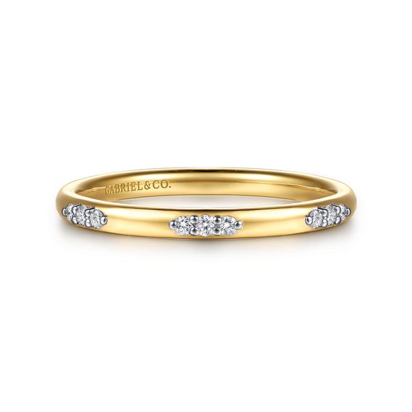 Gabriel & Co. Contemporary Yellow Gold Diamond Ring SVS Fine Jewelry Oceanside, NY